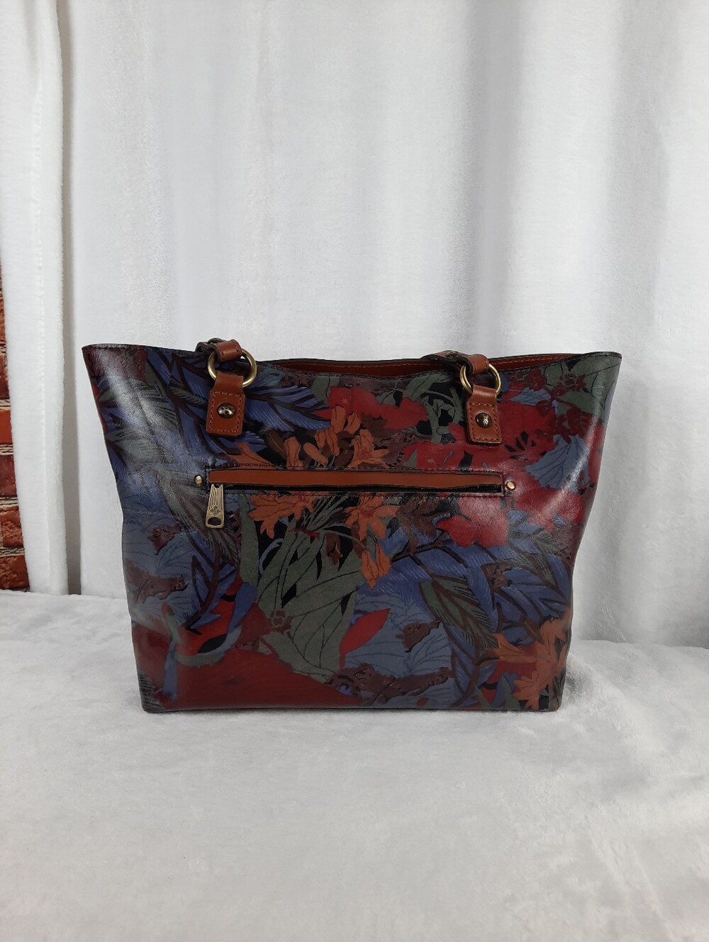 Patricia Nash Leather Floral Tote Bag